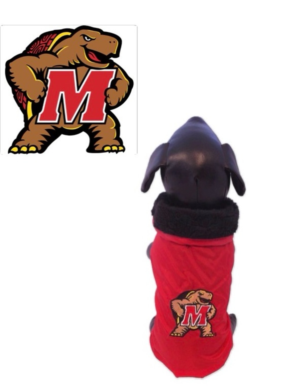 NWT [All Star Dogs] Maryland Terrapins Terps NCAA Pet Dog Outdoor Jacket Size XL